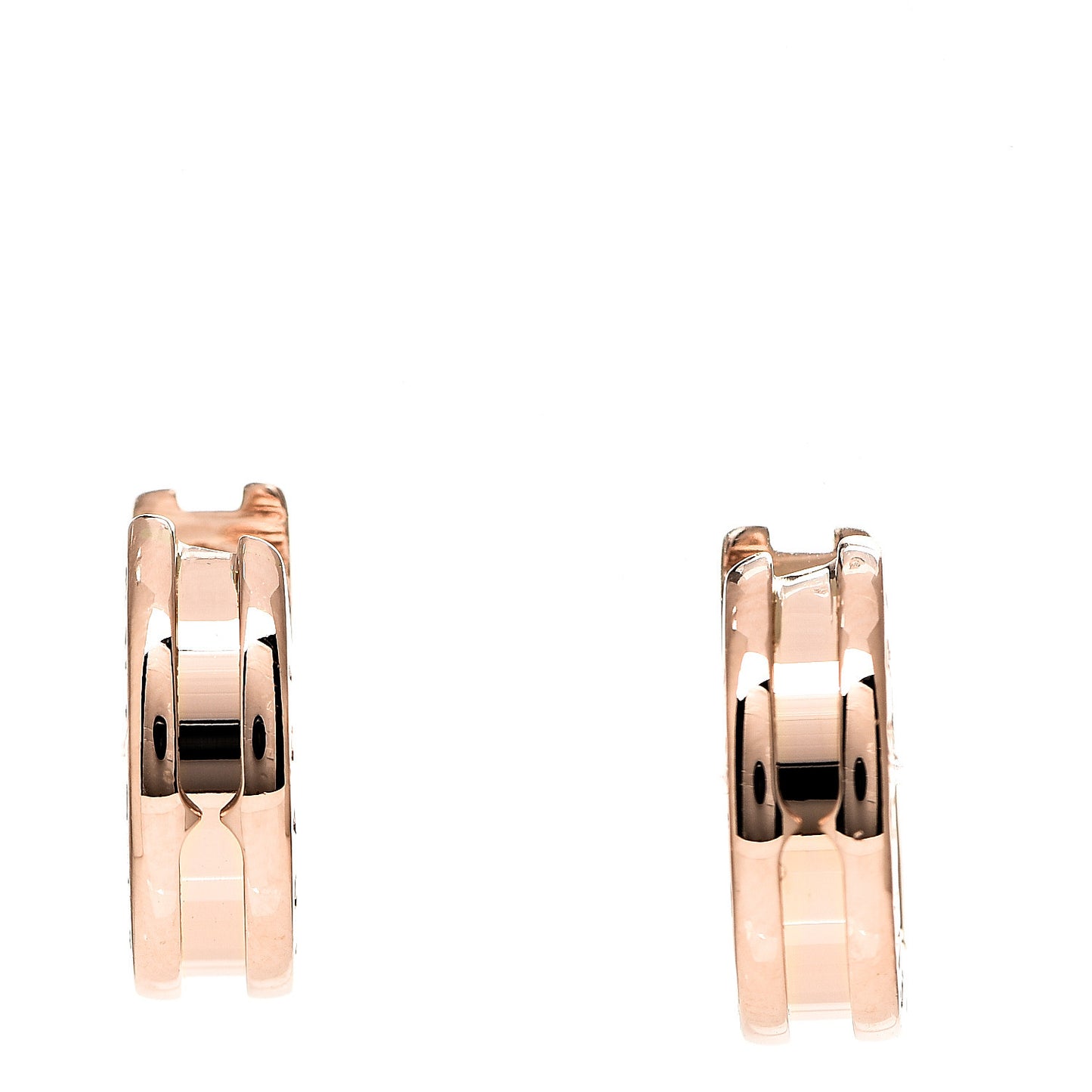 18K Rose Gold Small B.Zero1 Hoop Earrings