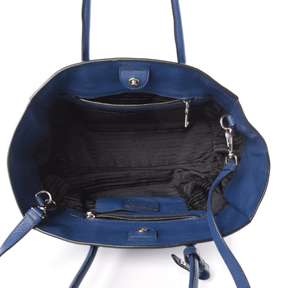 Prada Vitello Phenix Shopping Tote Bluette 5 of 15