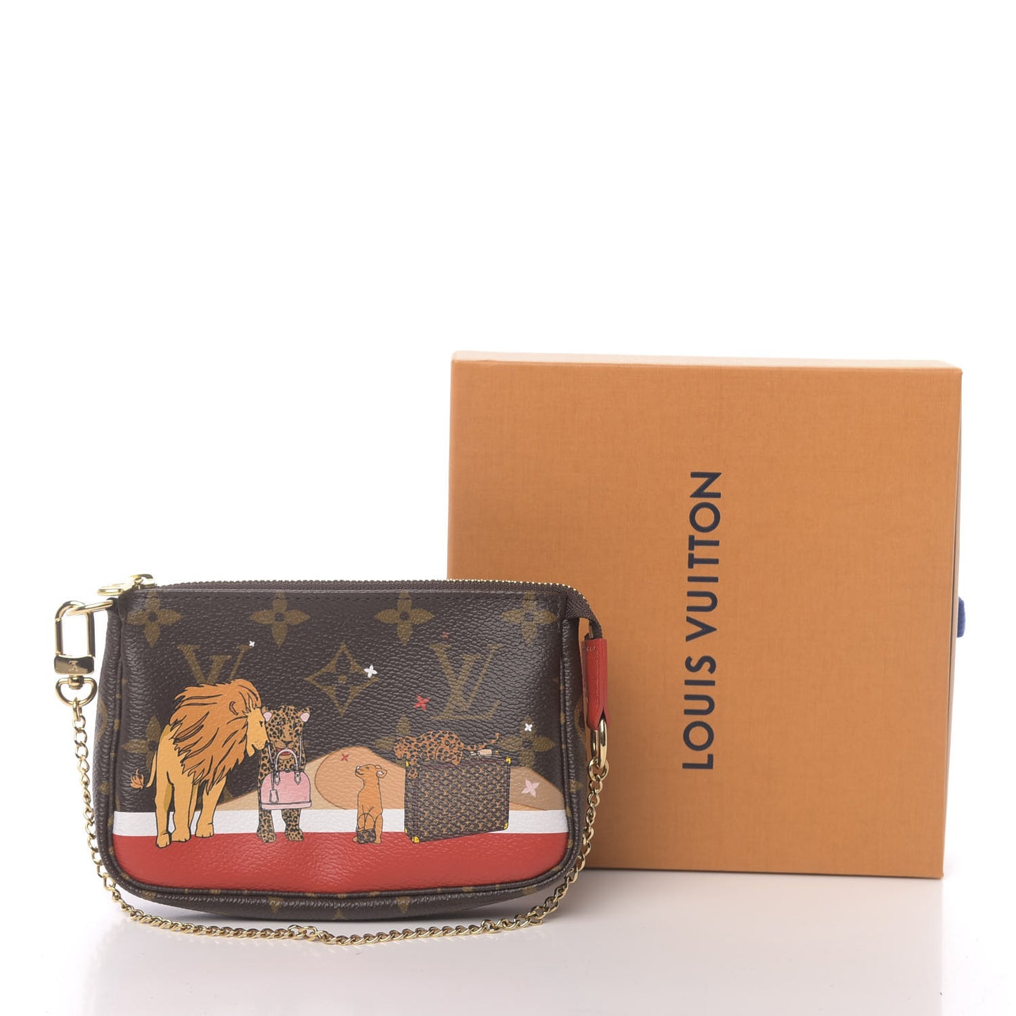 Monogram 2018 Christmas Animation Mini Cats Pochette Accessories