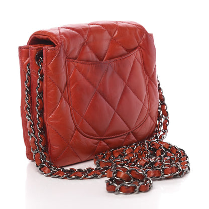 Chanel Lambskin Quilted Mini Chanel 3 Flap Red 3 of 14