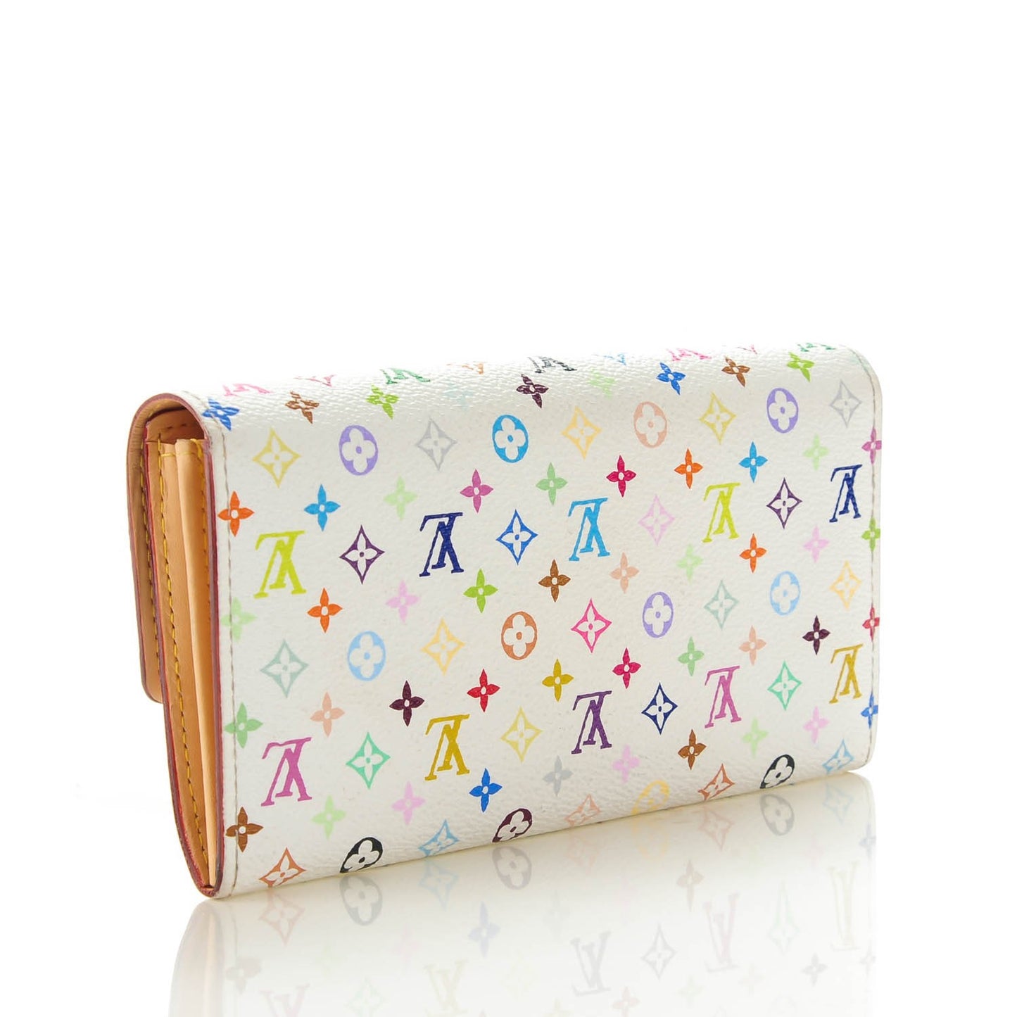 Monogram Multicolor Sarah Wallet White