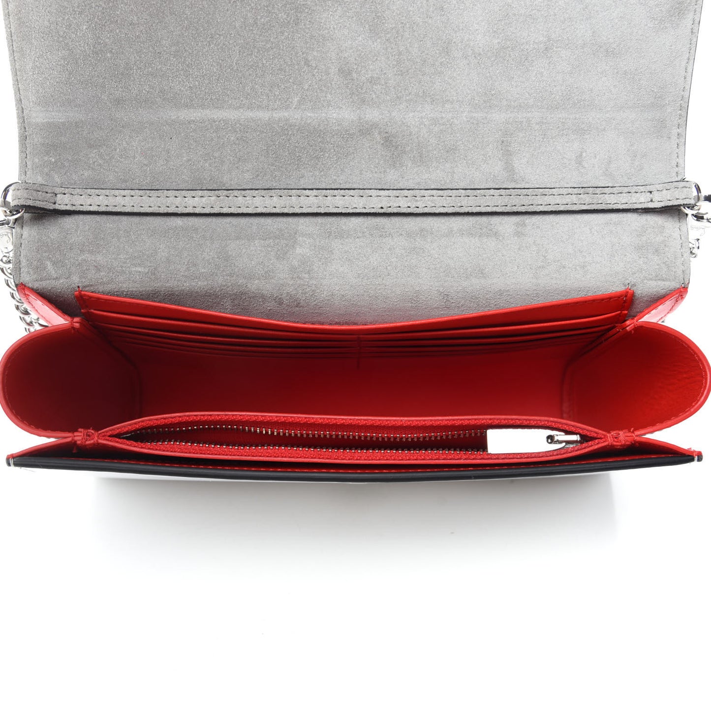 Metallic Calfskin Spikes Multimetal Paloma Clutch Silver