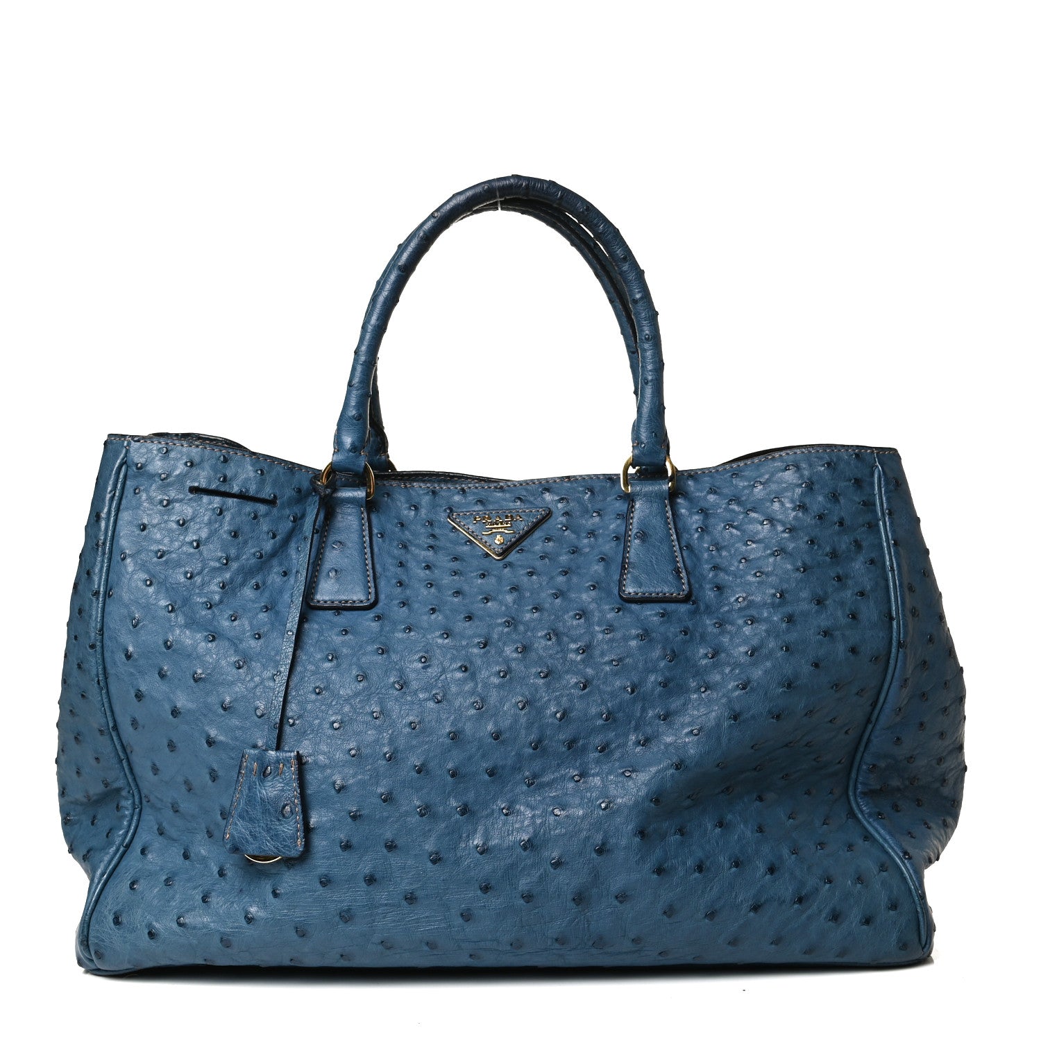 Prada Ostrich Executive Tote Cobalto 1 of 18