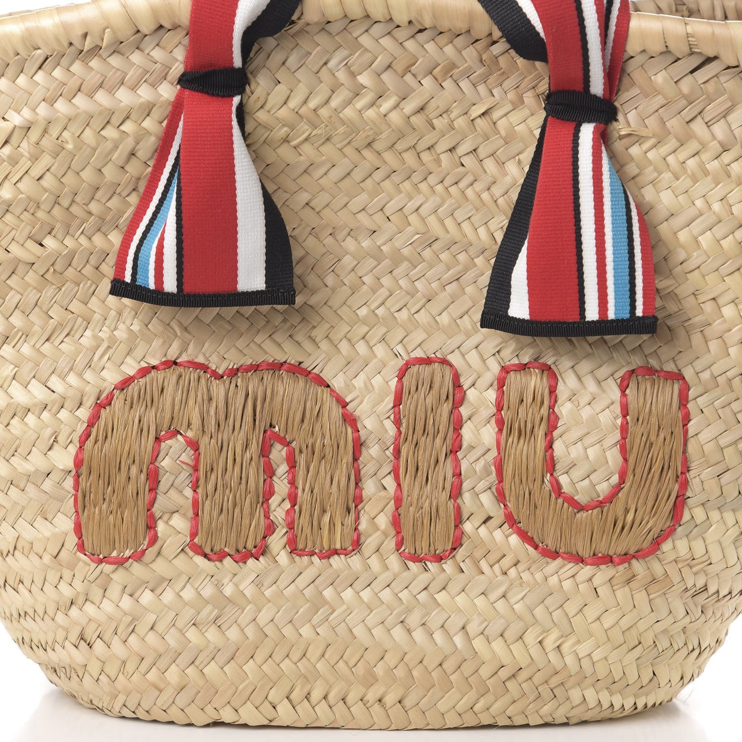 Straw Ribbon Shoper Tote