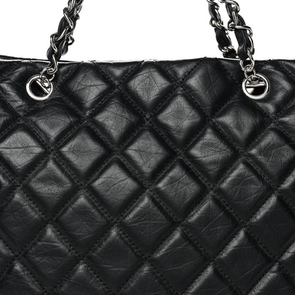 Chanel Aged Calfskin Quilted Large Cotton Club Tote Black 8 of 11