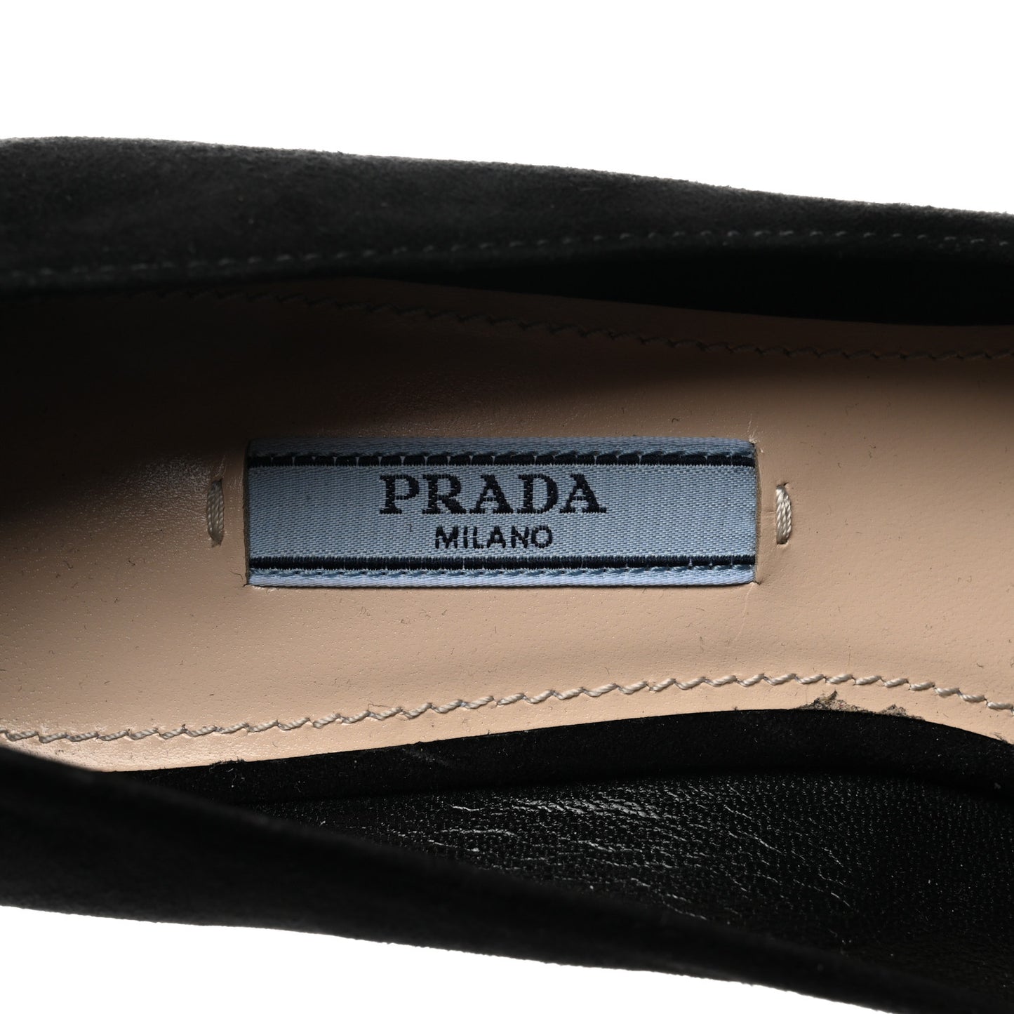 Suede Block Heel Pump 38.5 Black