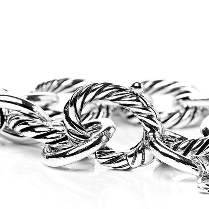 David Yurman Sterling Silver 10mm Medium Oval Link Bracelet 4 of 5