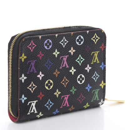 Louis Vuitton Monogram Multicolor Zippy Coin Purse Black Grenade 2 of 5