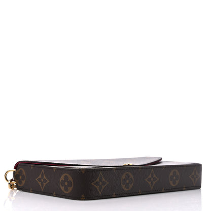 Louis Vuitton Monogram Pochette Felicie Chain Wallet Fuchsia 5 of 10