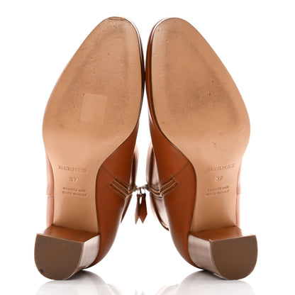 Hermes Calfskin Saint Germain Ankle Boots 37 Gold 5 of 10