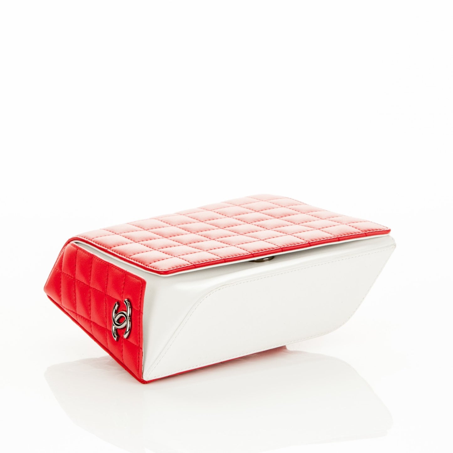 Lambskin Quilted Fresh Air Clutch Light Red