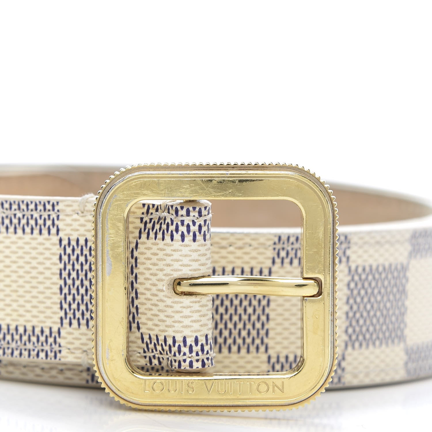 Louis Vuitton Damier Azur 30mm Tresor Belt 85 34 3 of 10