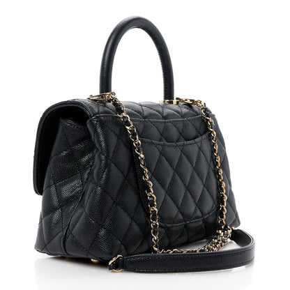 Chanel Caviar Quilted Mini Coco Handle Flap Black 3 of 12