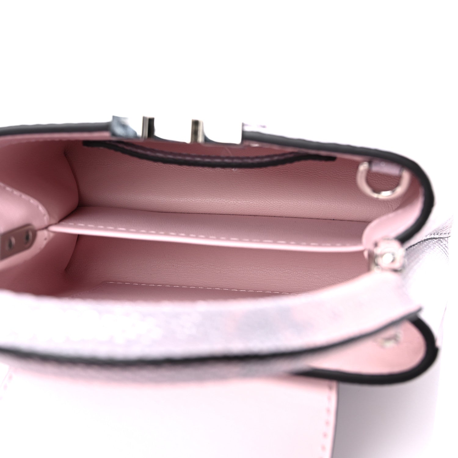 Louis Vuitton Metallic Lizard Mini Capucines Pink Purple 5 of 9