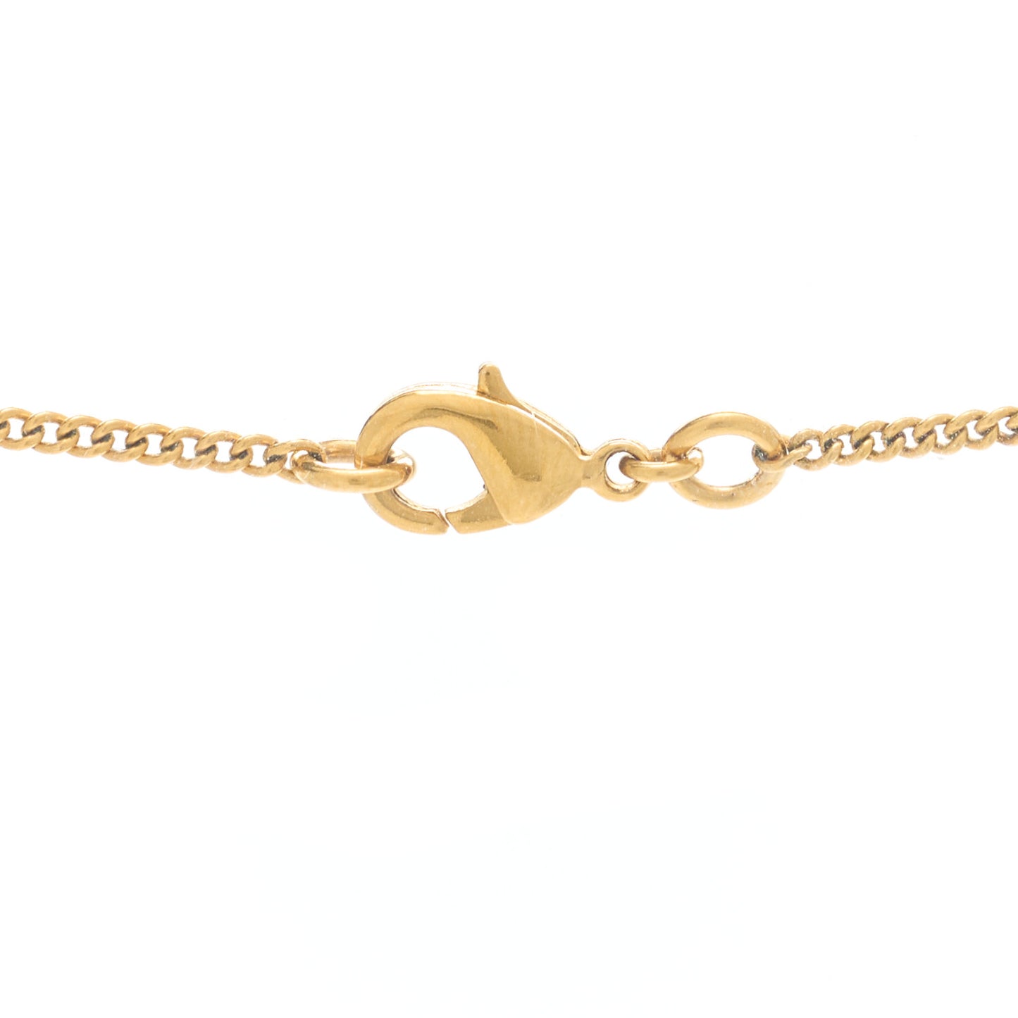 Metal CC Necklace Matte Gold