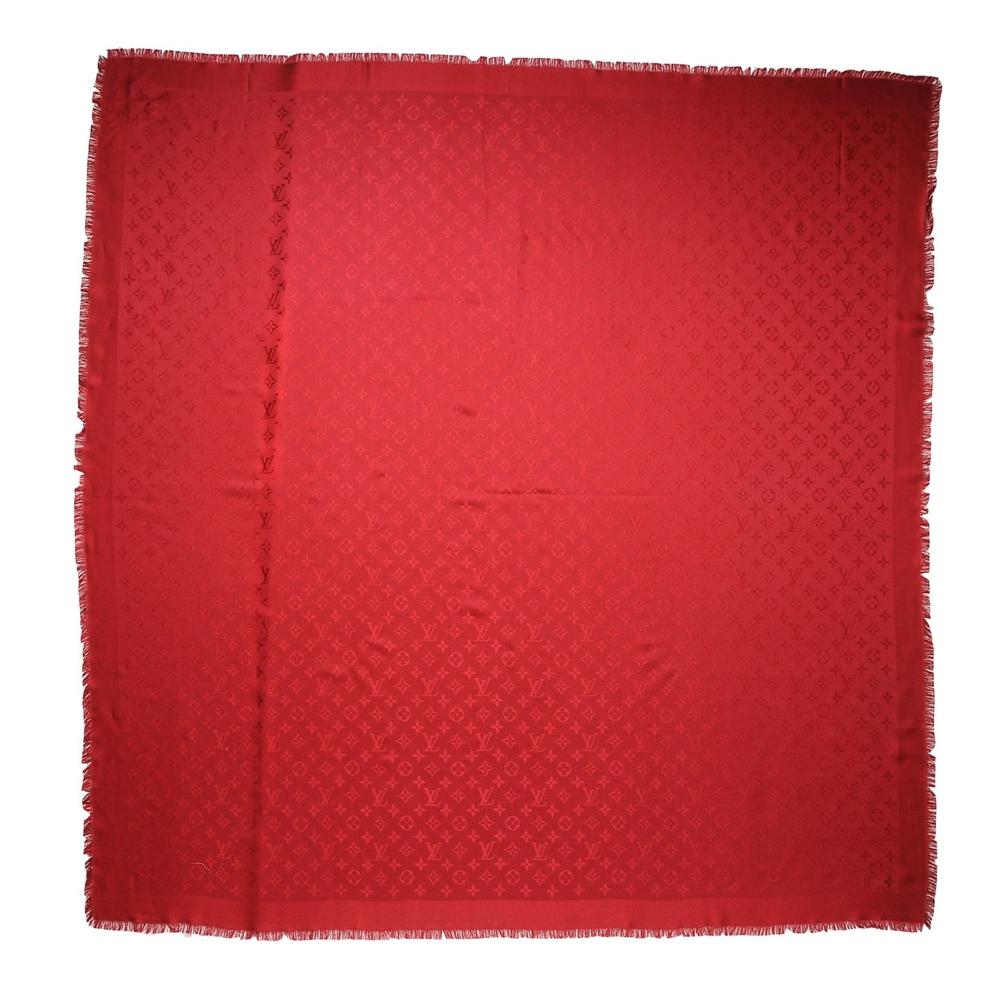 Silk Wool Monogram Shawl Pomme D'Amour