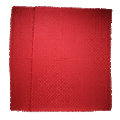 Louis Vuitton Silk Wool Monogram Shawl Pomme D'Amour 1 of 5
