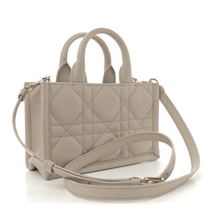 Christian Dior Calfskin Macrocannage Mini Book Tote Desert Taupe 3 of 10