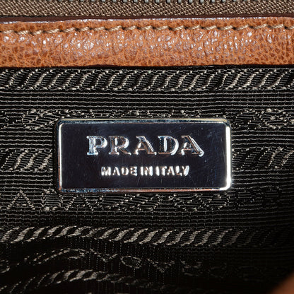 Prada Leather Easy Foldover Pushlock Satchel 6 of 9