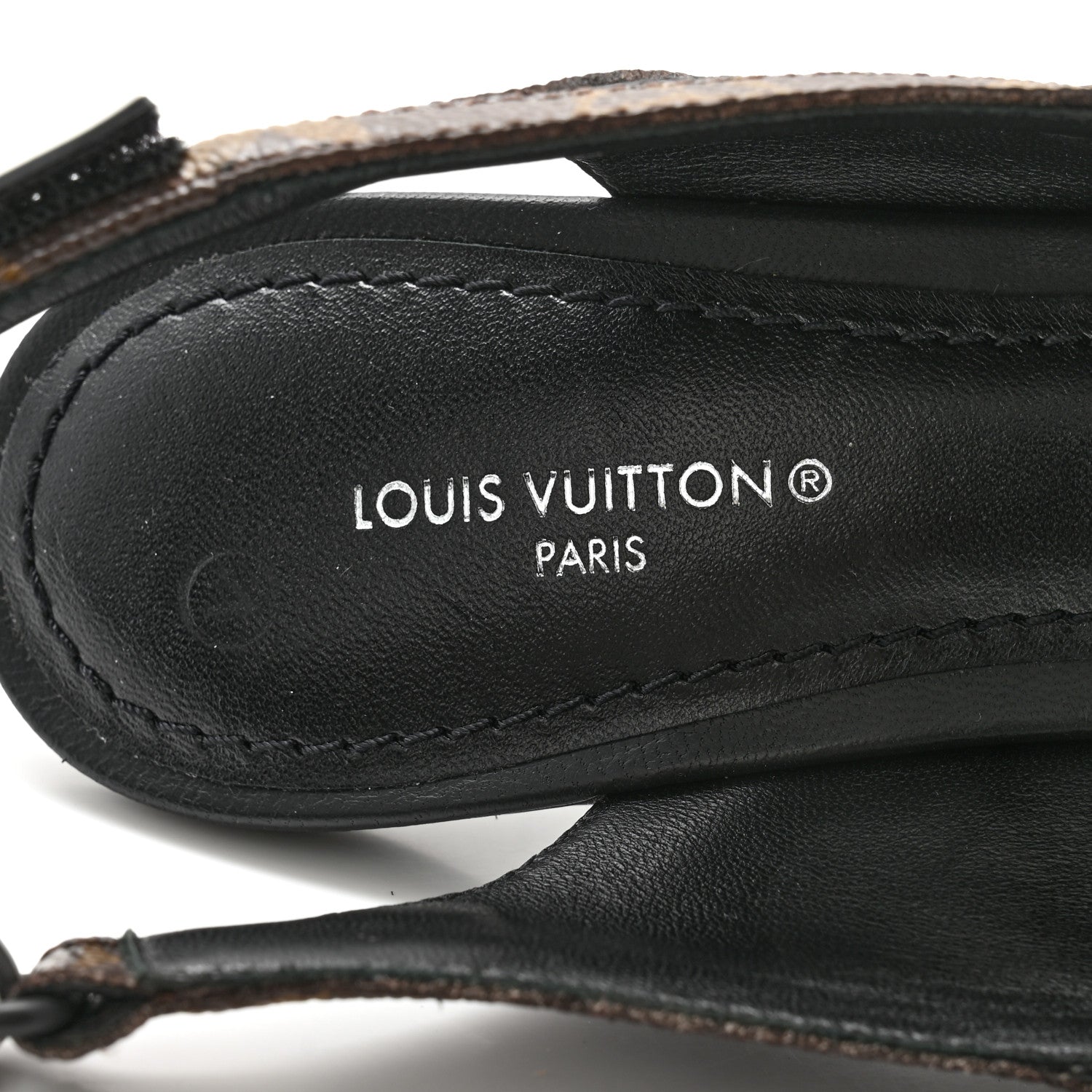 Louis Vuitton Patent Monogram Archlight Slingback Pumps 36 Black 6 of 12