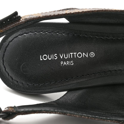 Louis Vuitton Patent Monogram Archlight Slingback Pumps 36 Black 6 of 12