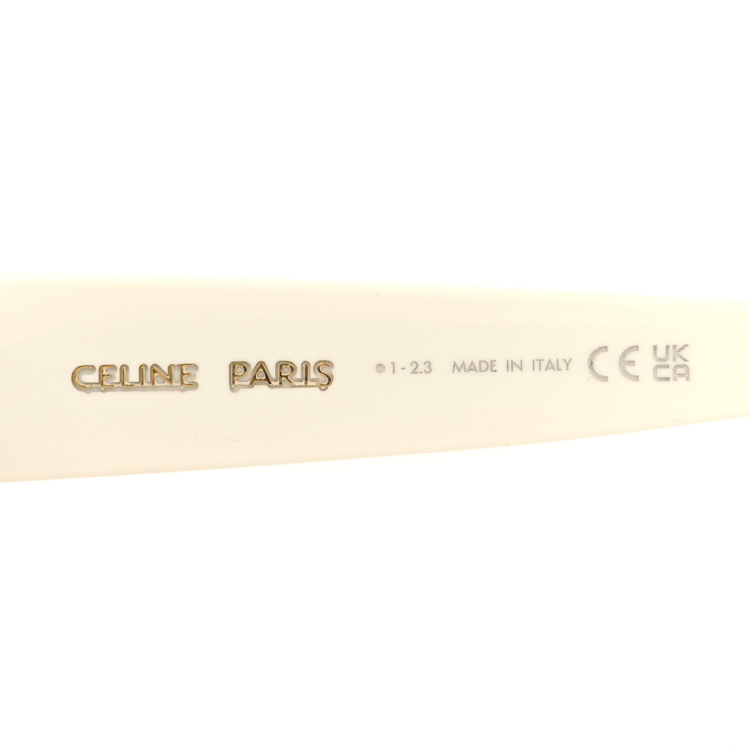 Celine Acetate Crystal Studded Bold 3 Dots Round Sunglasses CL4240IS Ivory Smoke 5 of 7