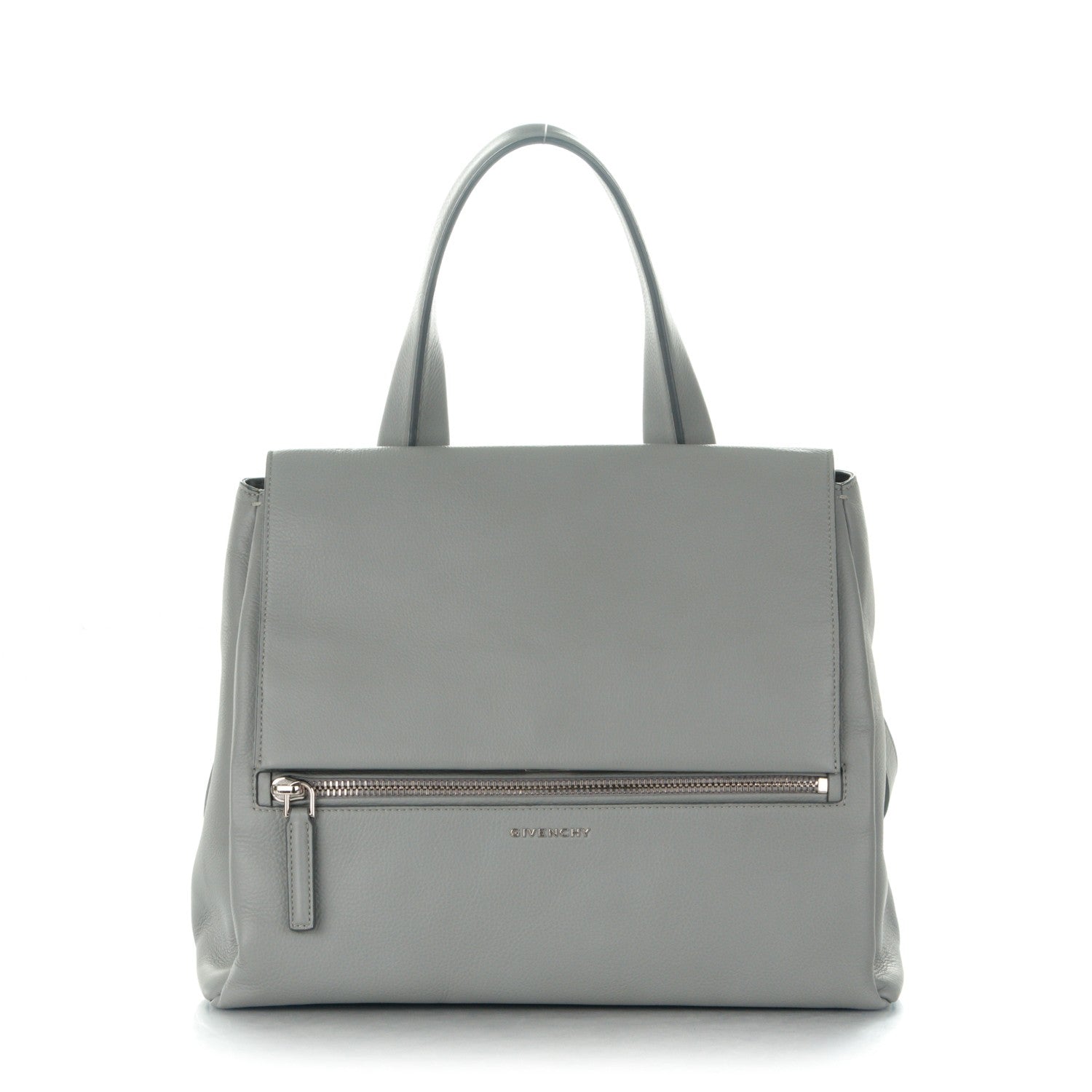 Givenchy Grained Calfskin Medium Pandora Pure Flap Bag Pearl Grey 1 of 7