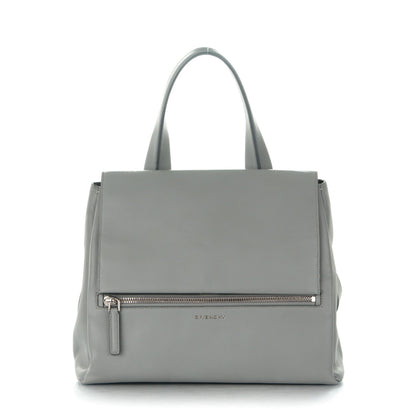 Givenchy Grained Calfskin Medium Pandora Pure Flap Bag Pearl Grey 1 of 7