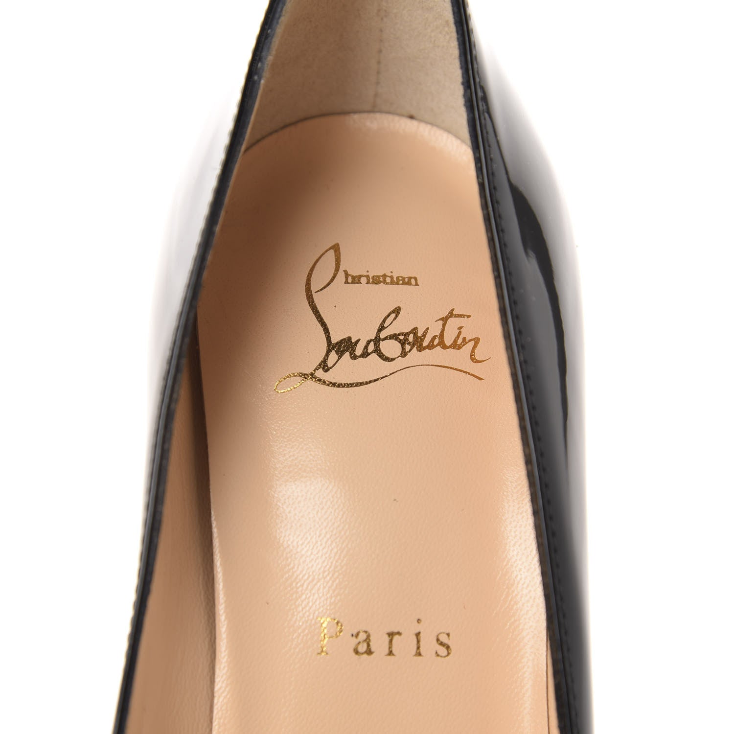 Christian Louboutin Patent Doracora 100 Pumps 37.5 Black Red 6 of 9