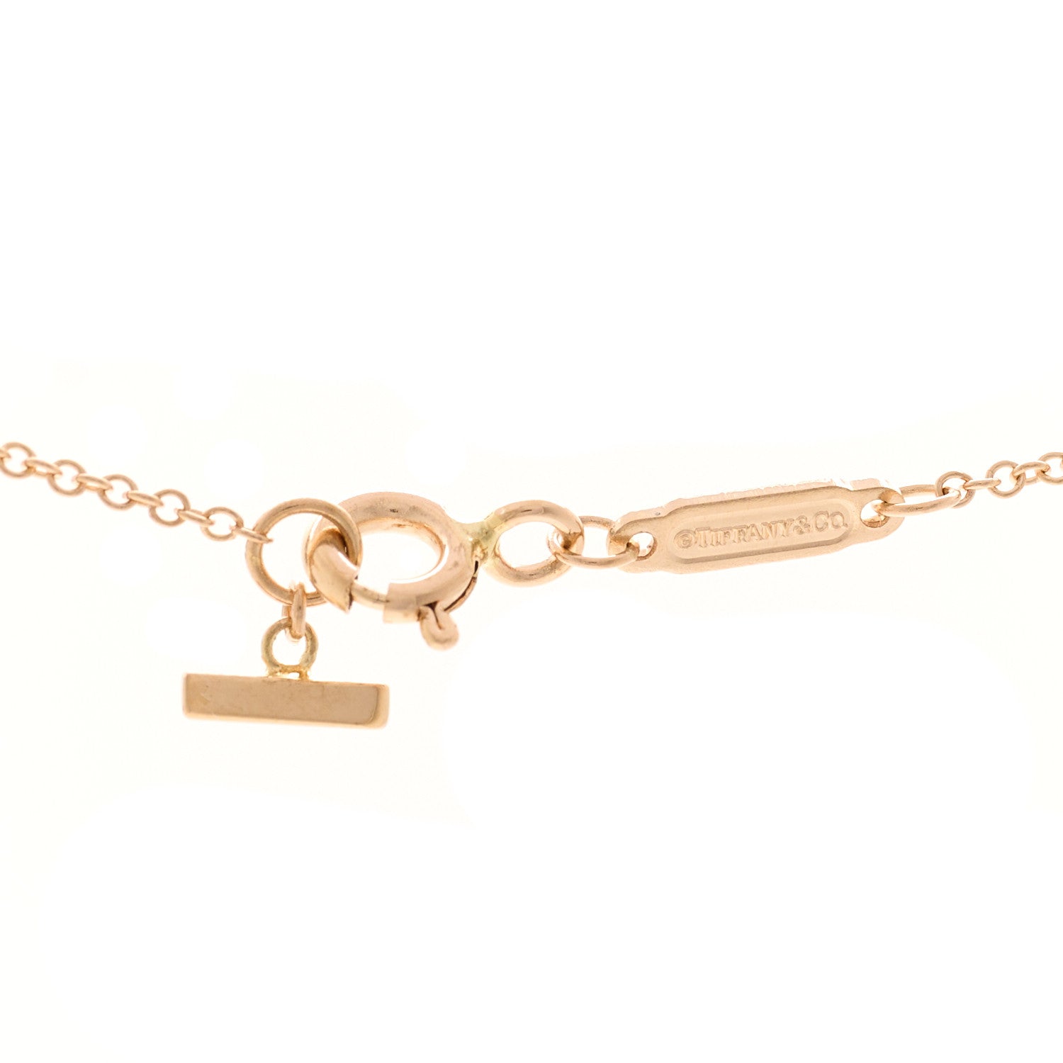 Tiffany 18K Rose Gold Small T Smile Pendant Necklace 4 of 4