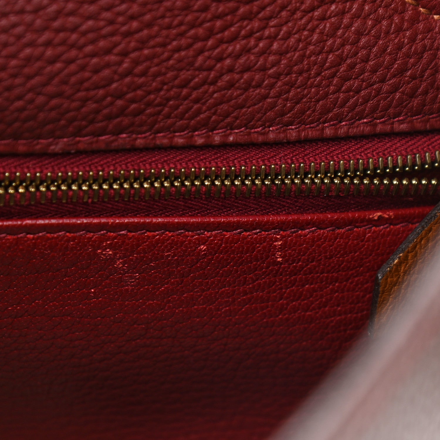Hermes Togo Tri-Color Kelly Retourne 32 Rouge H Gold Havane 15 of 19