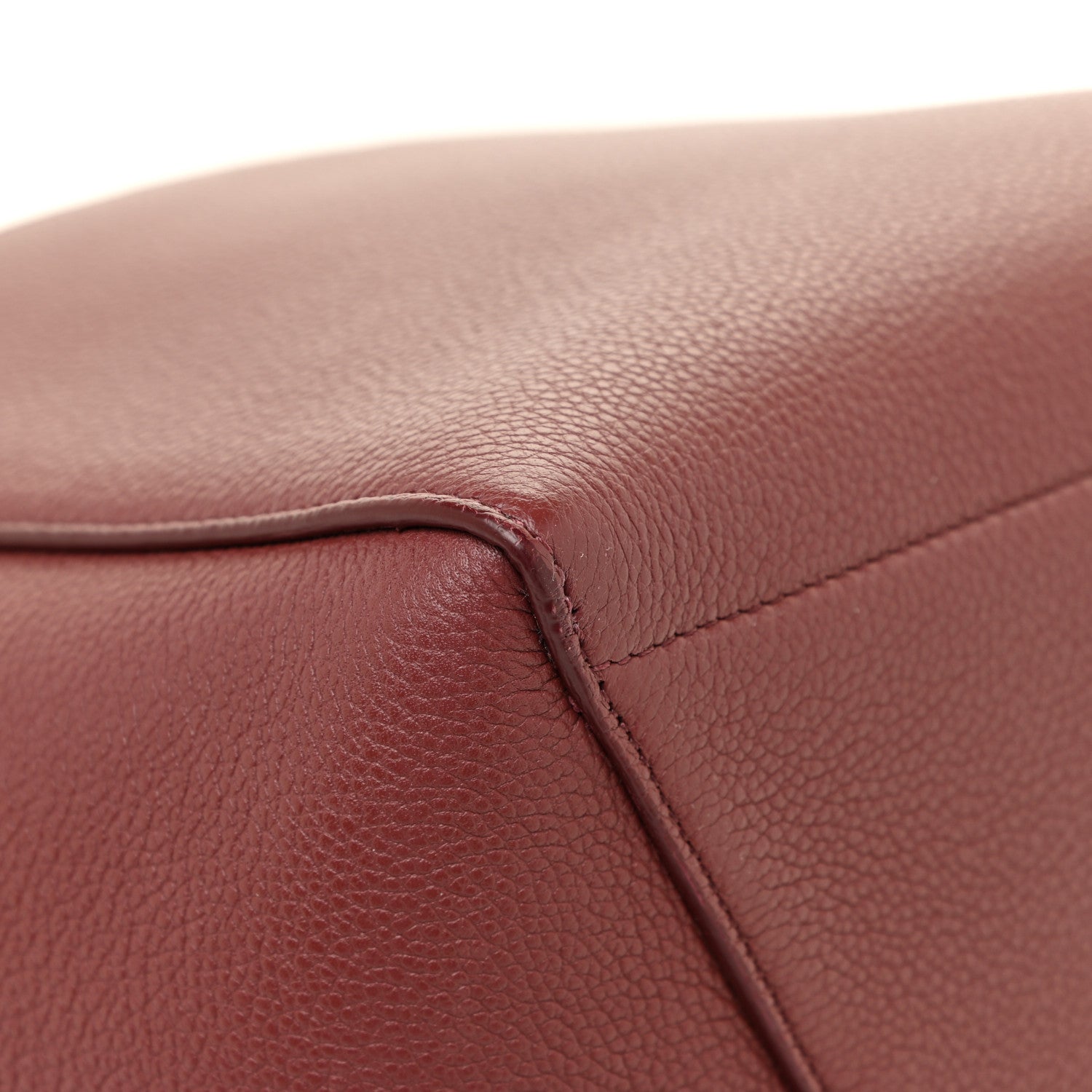 Celine Soft Grained Calfskin Sangle Bucket Bag Red 10 of 15