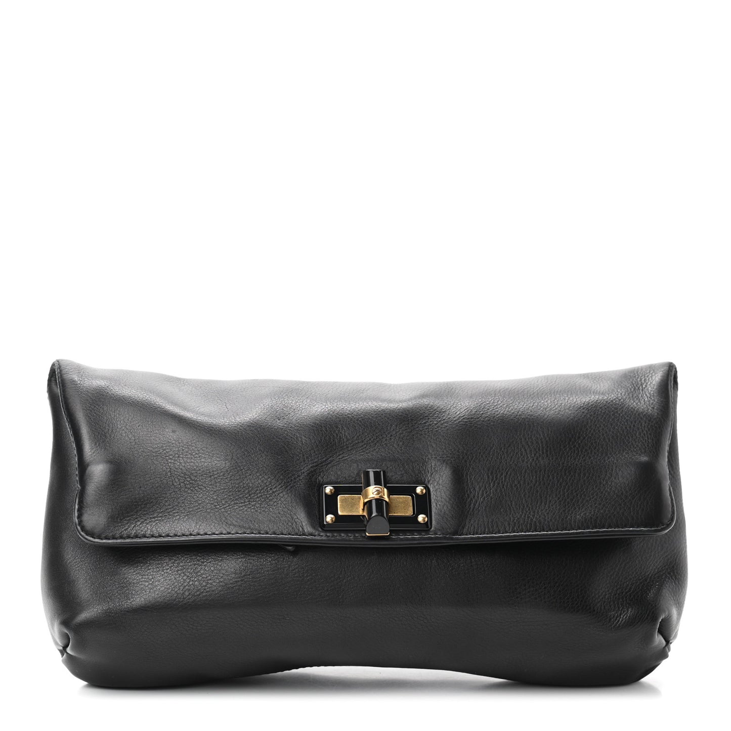 Calfskin Happy Clutch Black