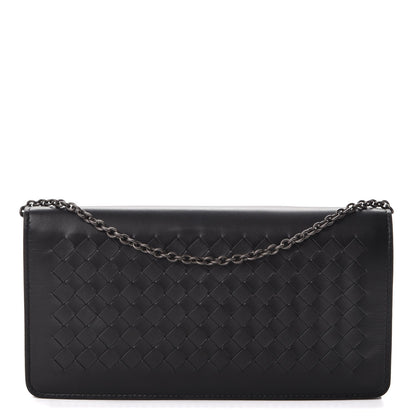 Bottega Veneta Nappa Intrecciato Continental Chain Wallet Nero Black 1 of 10