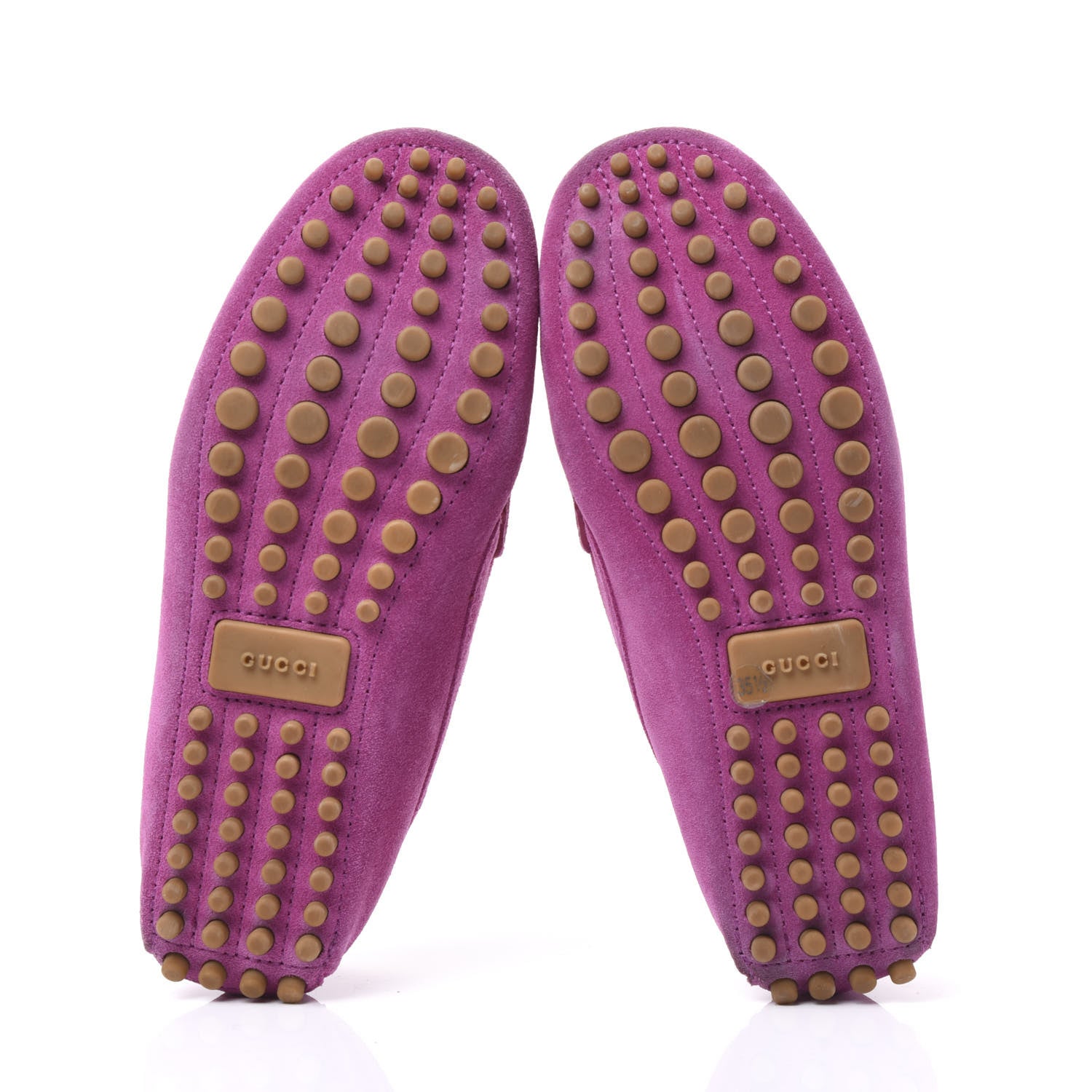 Gucci Suede Womens Horsebit Driver Loafer 35.5 New Rosette 5 of 9