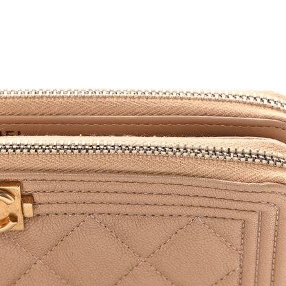 Chanel Caviar Quilted Small Boy Clutch With Chain Beige 15 of 18