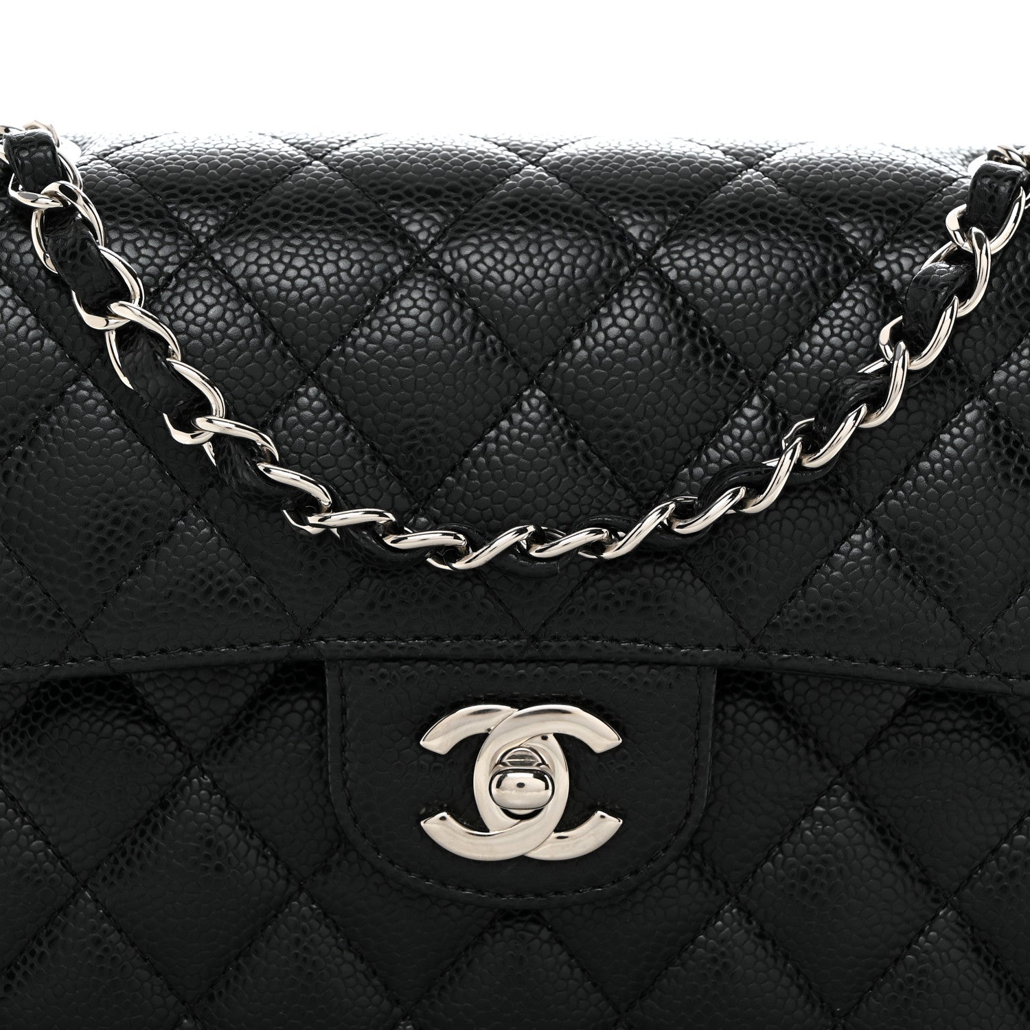 Chanel Caviar Quilted Small Double Flap Black 8 of 10