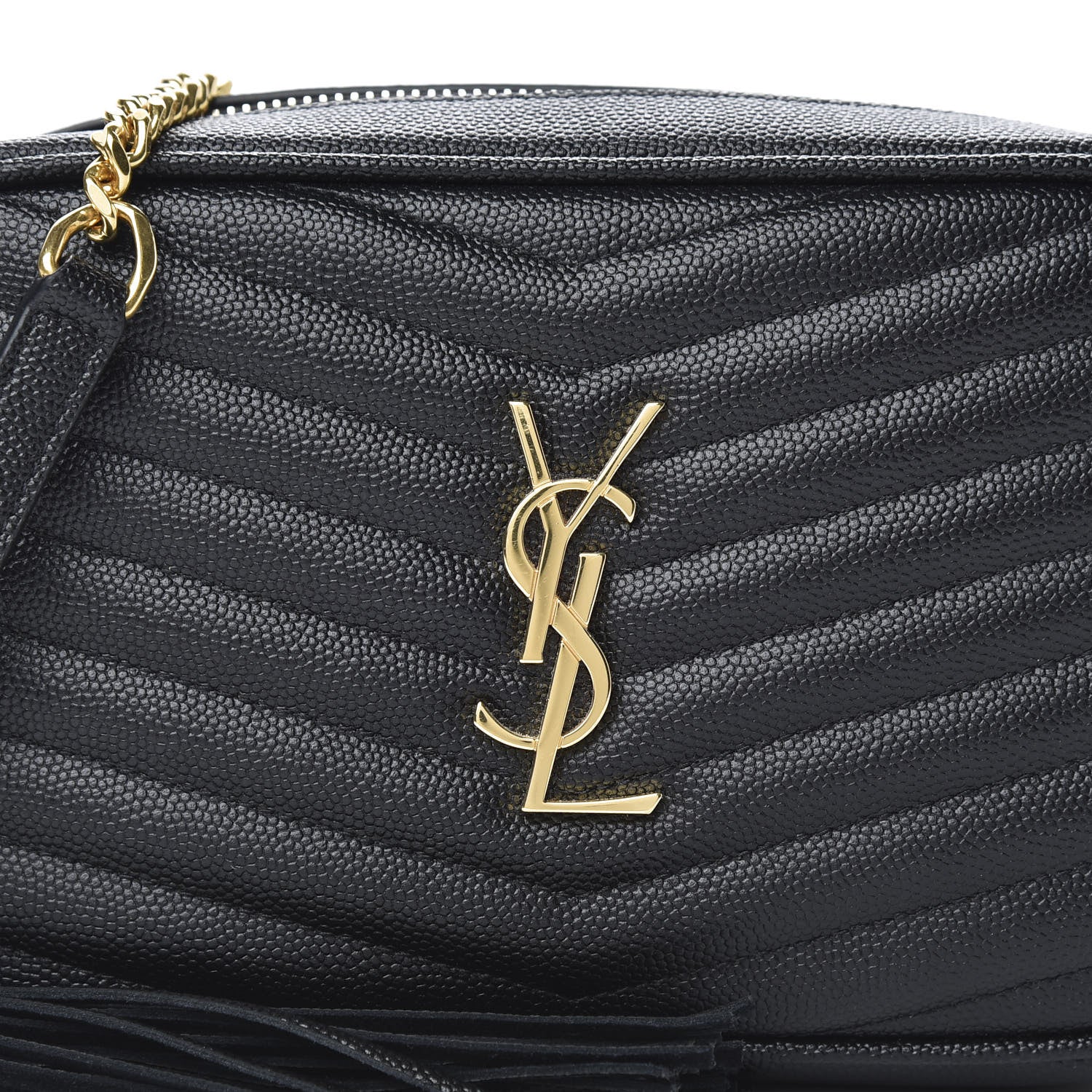 Saint Laurent Grain De Poudre Matelasse Monogram Mini Lou Camera Bag Black 10 of 10