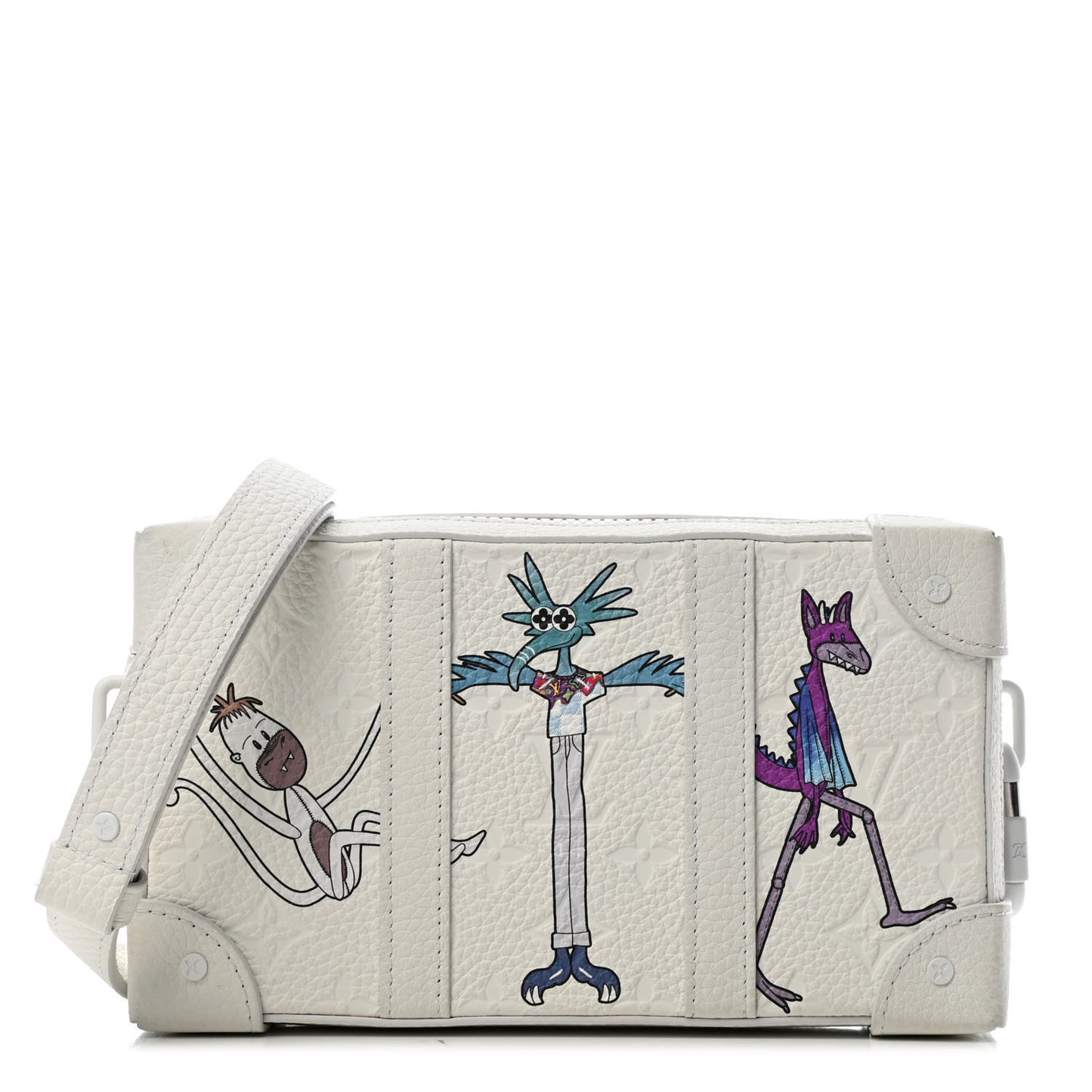 Taurillon Monogram LV Friends Soft Trunk Wallet White