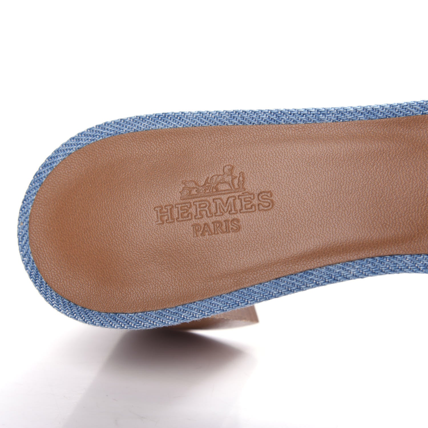 Hermes Denim Oasis Sandals 37 Bleu Clair 8 of 11