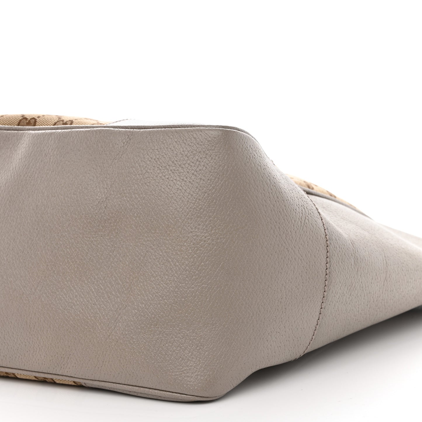 Monogram Medium Bree Zippered Tote Beige Grey