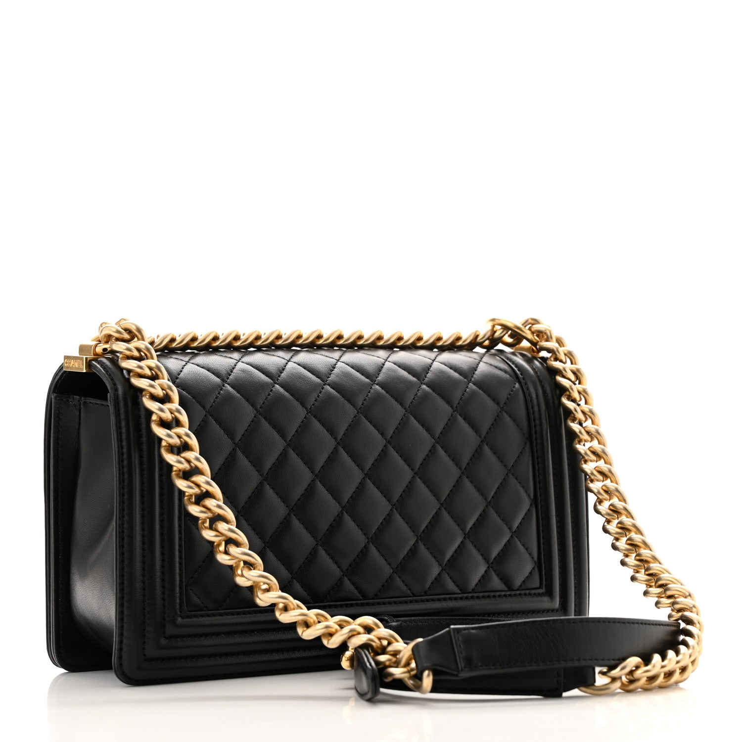 Chanel Lambskin Quilted Medium Boy Flap Black 3 of 11