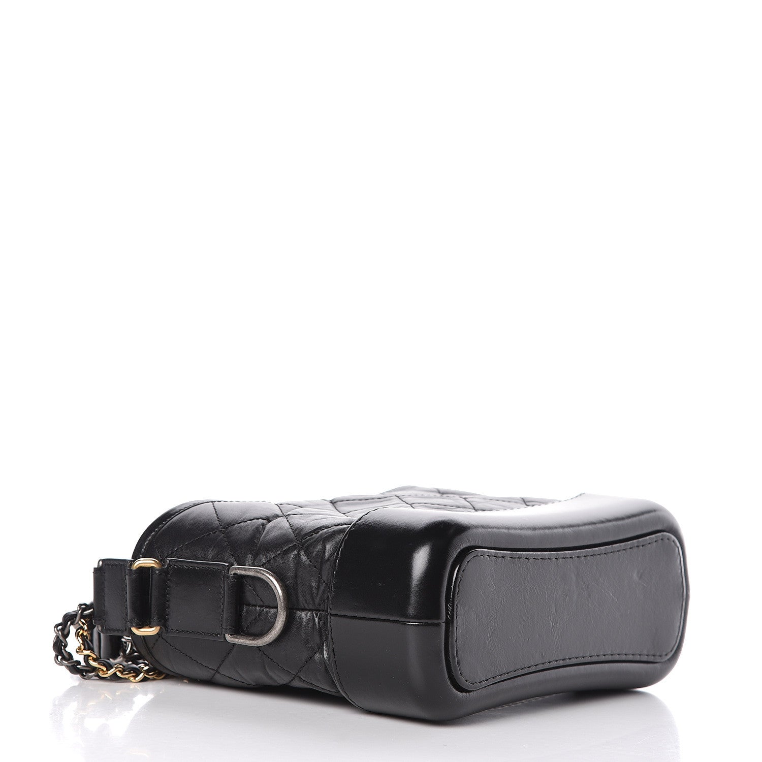 Chanel Aged Calfskin Quilted Small Gabrielle Hobo Black 4 of 11