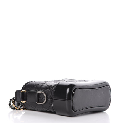 Chanel Aged Calfskin Quilted Small Gabrielle Hobo Black 4 of 11