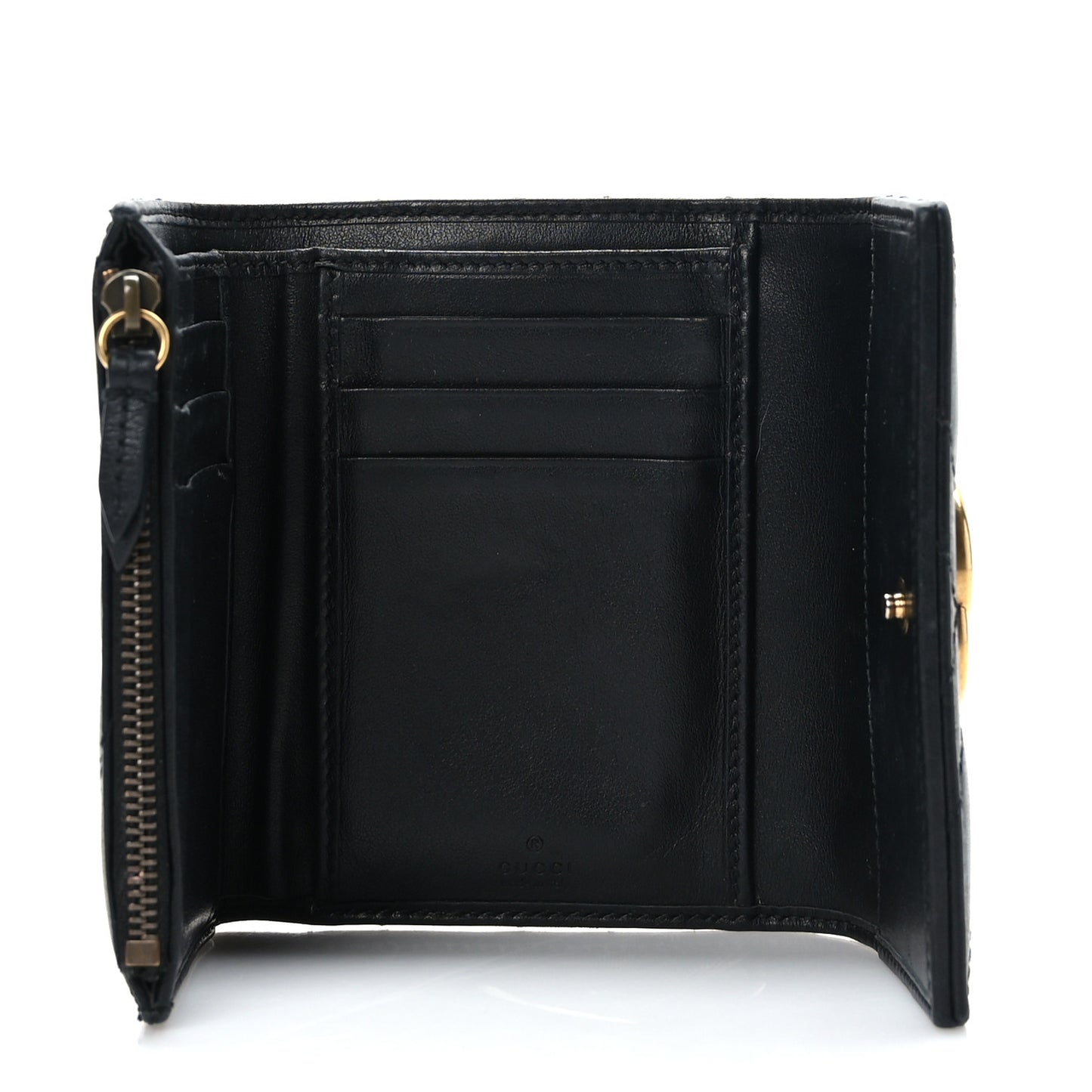 Calfskin Matelasse GG Marmont Wallet Black