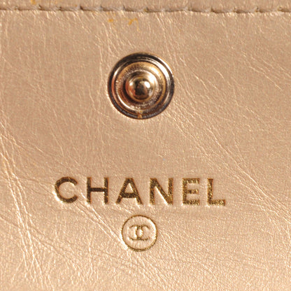 Chanel Calfskin Card Holder Wallet Gold 6 of 8