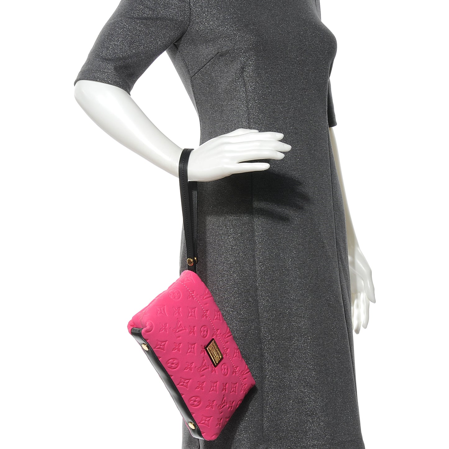 Monogram Scuba Clutch Pochette Fuchsia