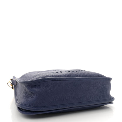 Hermes Taurillon Clemence Evelyne III PM Bleu Encre 4 of 12