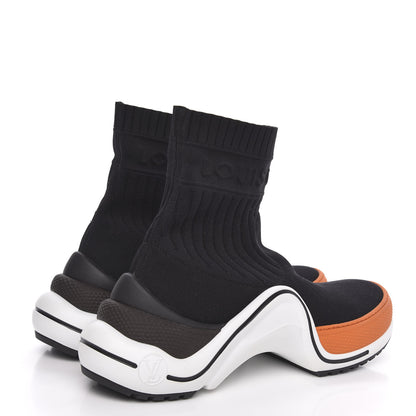 Louis Vuitton Stretch Textile LV Archlight Sneaker Boots 40 Black Orange 4 of 8