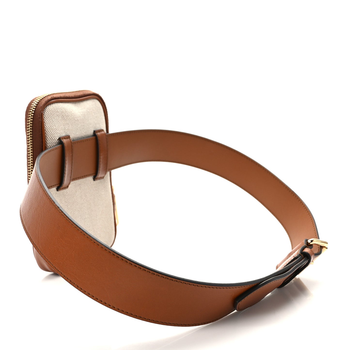 Vintage Canvas Calfskin Web Belted iPhone Case 90 36 Sand Cuir